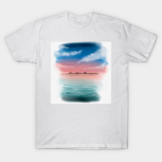 Watercolour Landscape T-Shirt by annalisaamato